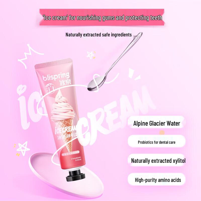 blispring Ice Cream Flavor Toothpaste