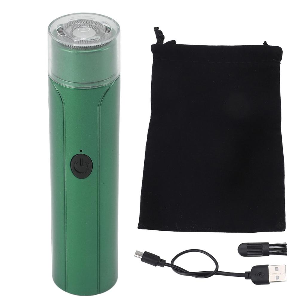 Electric Shaver High Efficiency Portable Rechargeable Electric Beard Trimmer and Shaver Green