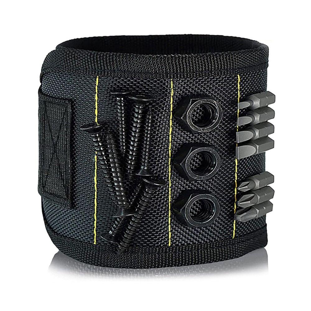 Magnets Magnetic Wristband 3/5 Rows Magnetic Wrist Belt Holding Screws Magnetic Pickups  Tool Bag
