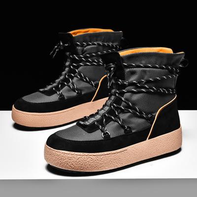 Herbst Herren Japan Karajuku Koreanischer Stil High Top Streetwear Dicke Plateaustiefel Lässige Lederschuhe Herren Schnürschuhe