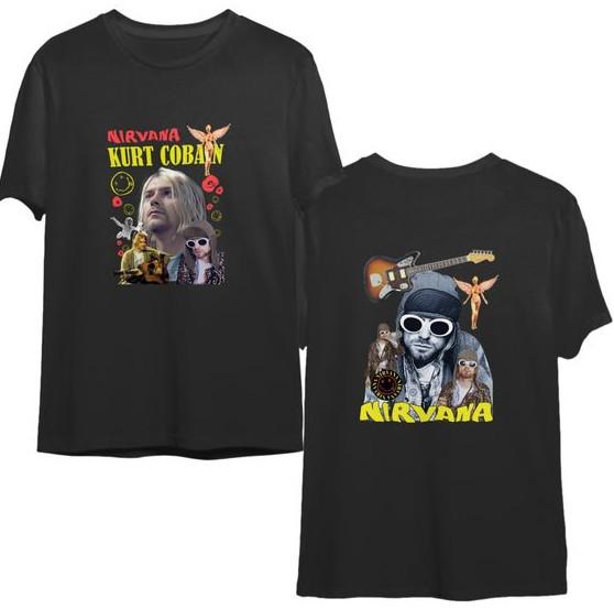 Nirvana Kurt Cobain Collage Art T-shirt Double Sided Unisex T-Shirt XL