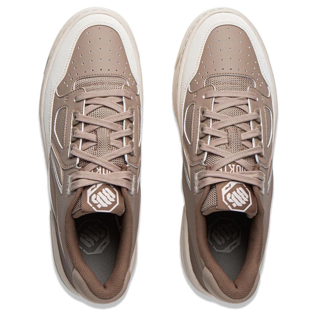 Li Ning Badfive Rookie 2 Einfach Bequem Langlebig Atmungsaktiv Niedrige Basketballschuhe Unisex Sneaker Braun ABCW001-4