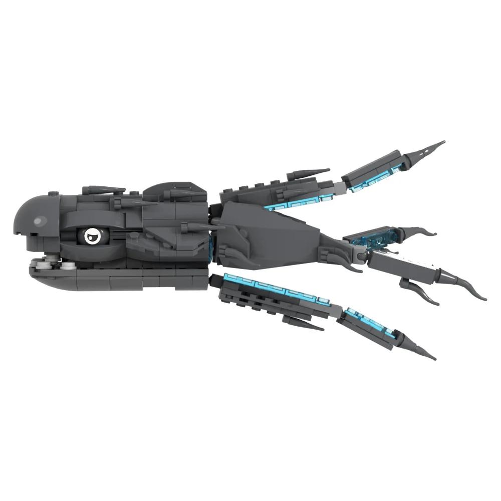 Non-Toxic Gobricks Moc Purrgil (Space Whale) - Size: L Bricks Model Purrgil (Space Whale) The March Of The Purrgils Building Blocks Toys