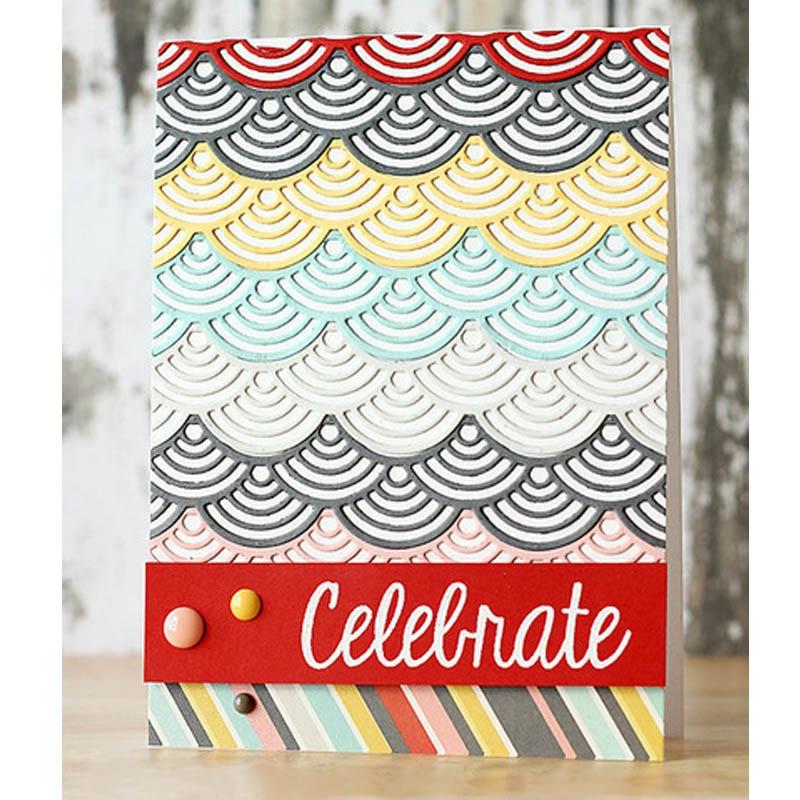 Wellenförmige Spitze Metall Schablone Metall Stanzformen für DIY Scrapbooking Papier Karte Handwerk Prägeformen