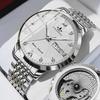 Men's Diamond Quartz Watch with Luminous Double Calendar