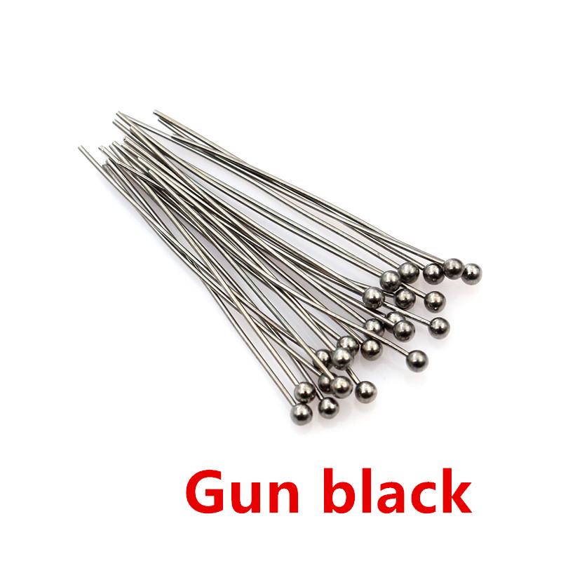 200pcs/lot 16 20 25 30 40 45 50mm Silver Color Metal Ball Head Pins For Diy Jewelry Making Head Pins Findings Dia 0.5mm Supplies
