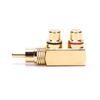 Gold Plated Av Audio Splitter Plug Rca Adapter 1 Male To 2 Female F Connector
