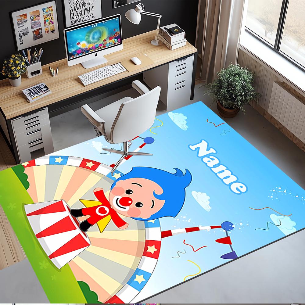 Custom Name Plim Plim Printed Carpet,Rug for Office Chair Living Room Bedroom Kitchen Room Decor Gifts.