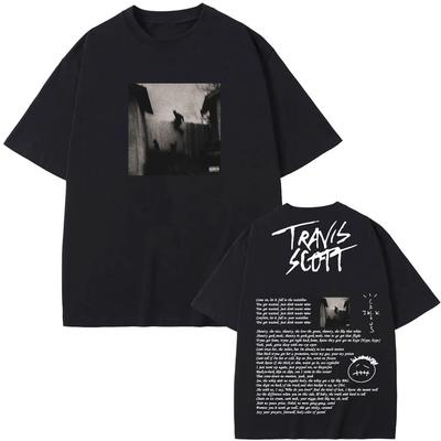 Travis i Scott DUMBO Wzór z nadrukiem T-shirt Bluzki Vintage Męskie Damskie Hip Hop Bawełna Rap Punk Ubrania Unisex T-shirt Odzież Unisex