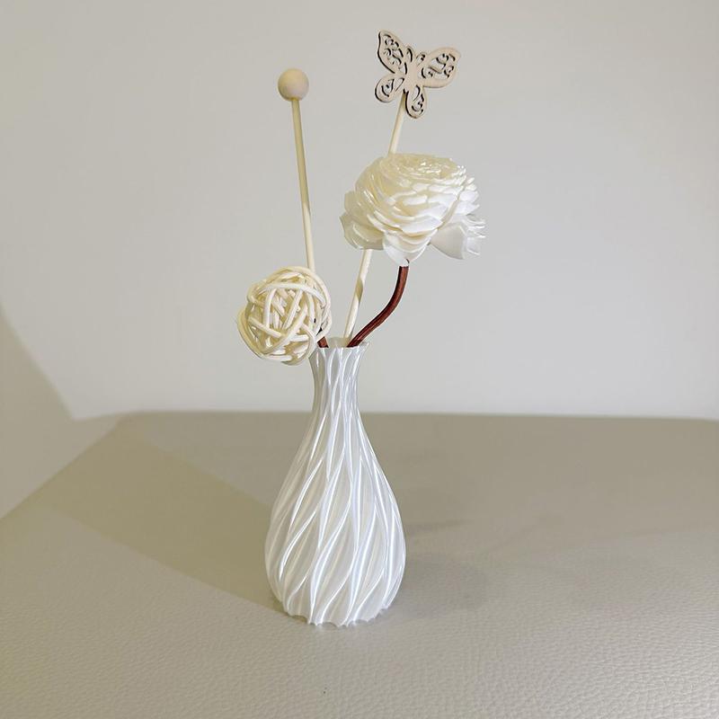 3D Printed Vase Modern Style Vase Flower Vase With Swirl Pattern Aesthetic Floral Display Vase For Living Room Desktop Decor