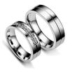 Accessories Stainless Steel Zircon Couple Ring European and American Titanium Steel Vermiculite Ring Gandal Jewelry