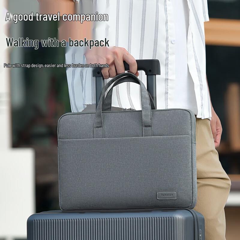 Teksen Handheld Laptop Sleeve with Airbag Shock Absorption