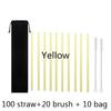 100Pcs Reusable Drinking Glass Straws 20cmx8 mm For Smoothies, Tea, Juice --10Pack With 20Pcs Cleaning Brush Barware