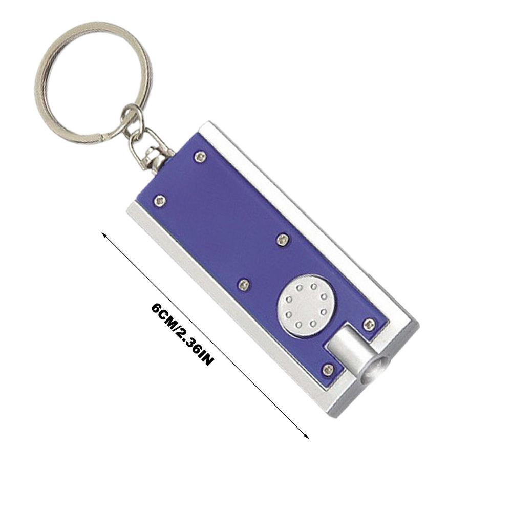 

LED Keychain Flashlight Battery Powered Ultra Bright Tiny Keyring Flashlight Lightweight Portable LED Keyring Light for Hiking синій
