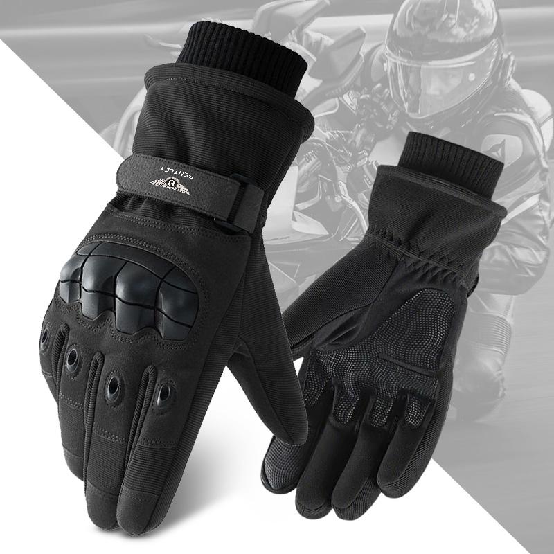 Högklassig Bil Bentley LOGO Herr Dam Vinter Köldtålig Motorcykelhandskar Sport Ridning Motorcykel Taktisk Jakt Full Finger