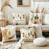 Home Decor Ramadan Kareem Lantern & Flower Pillow Covers Pattern Cushion Cover Suitable for Sofa Bedroom Car Pillow Cover