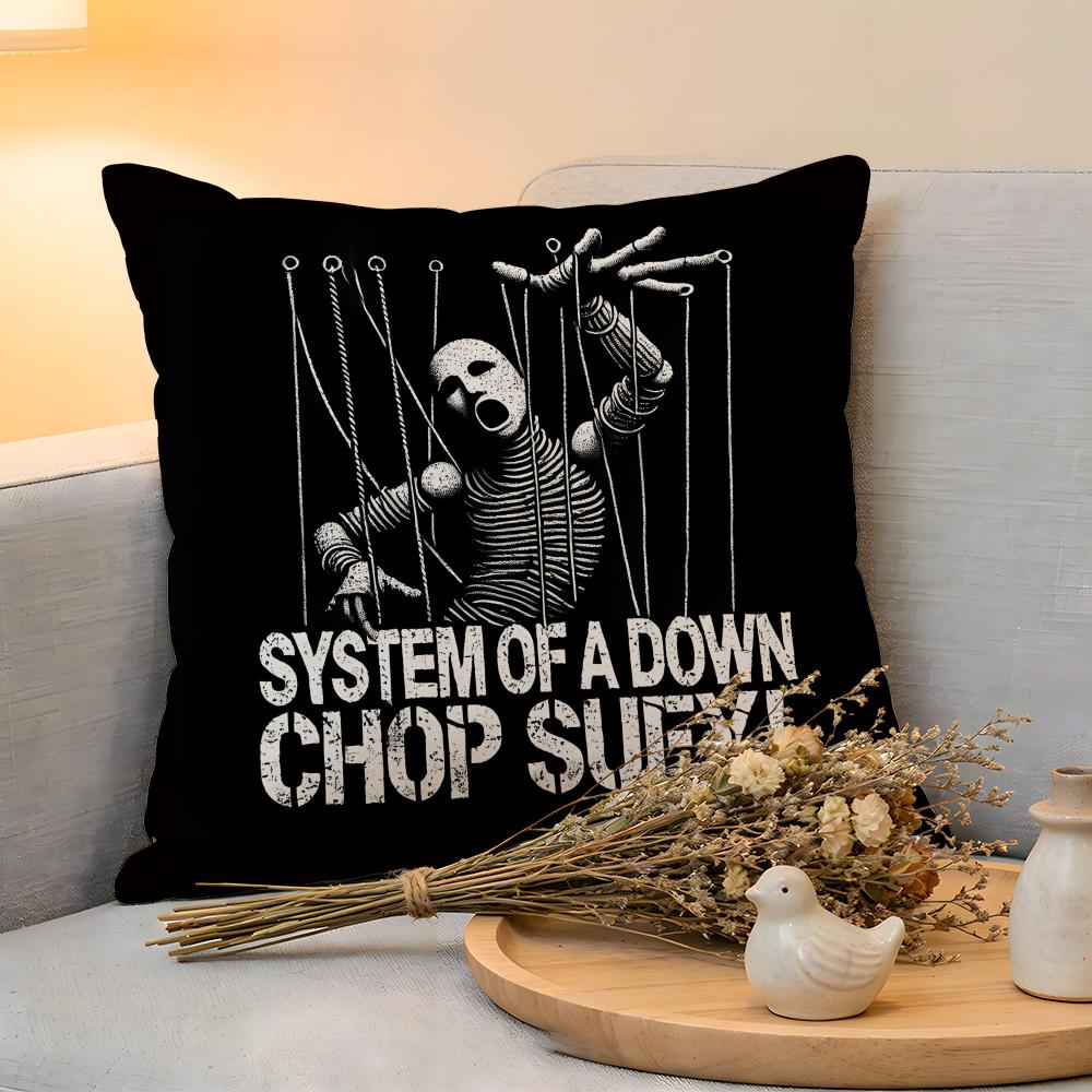 

Cushion Cover Linen SkinFriendly Soft Decorative Case for Sofa Home Decor Hot Rock Band SSystem Of A Down Pillow cover 30x30 cm