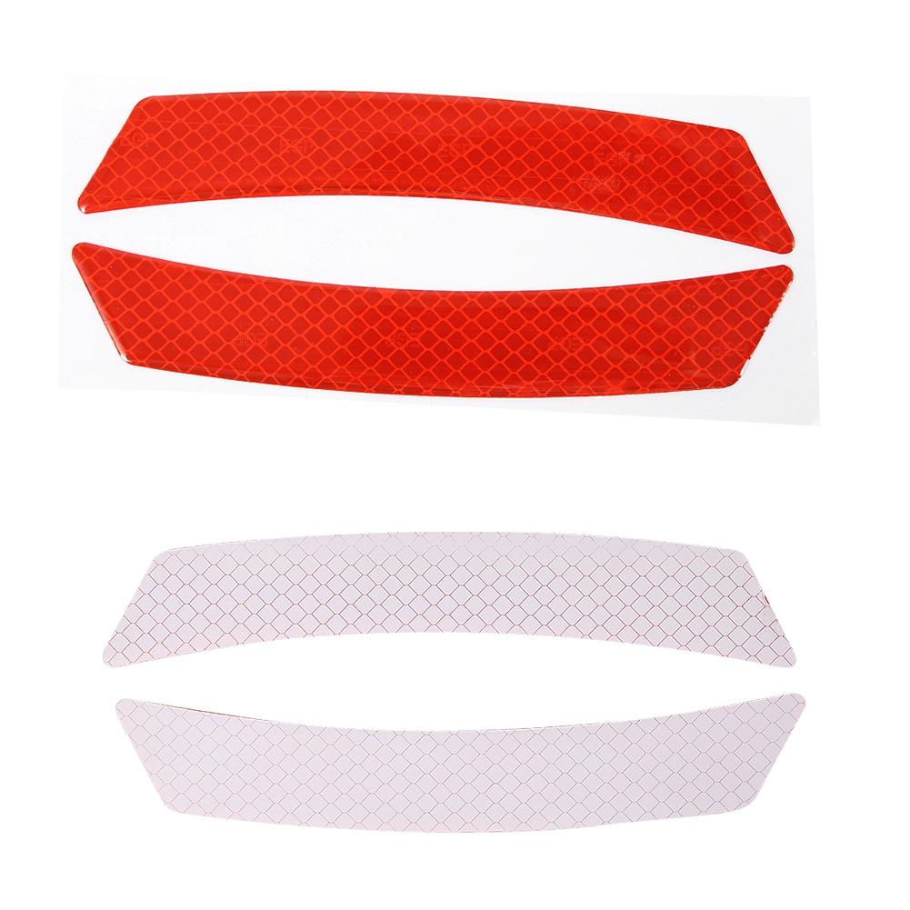 2 szt. Universal Car Reflektor odblaskowa naklejka na koło Brwi Taśma ostrzegawcza bezpieczeństwa