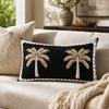 Tree Embroidered Throw Cover, 50 30 cm, No Insert, Rustic Vintage Decorative Cushion Cover for Sofa and Bed
