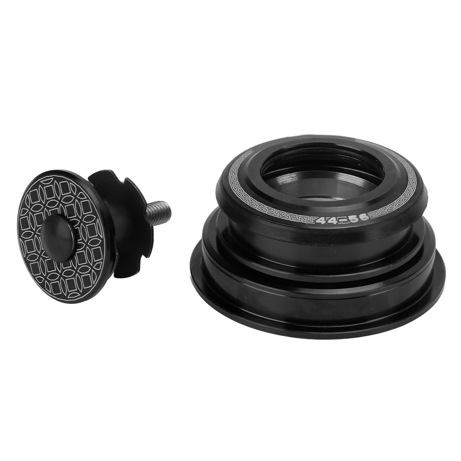 Viaron Bicycle Bearing Headset Aluminum Alloy Mountain Bike Stem Headset for Cone Straight Tube ForkBlack чёрный