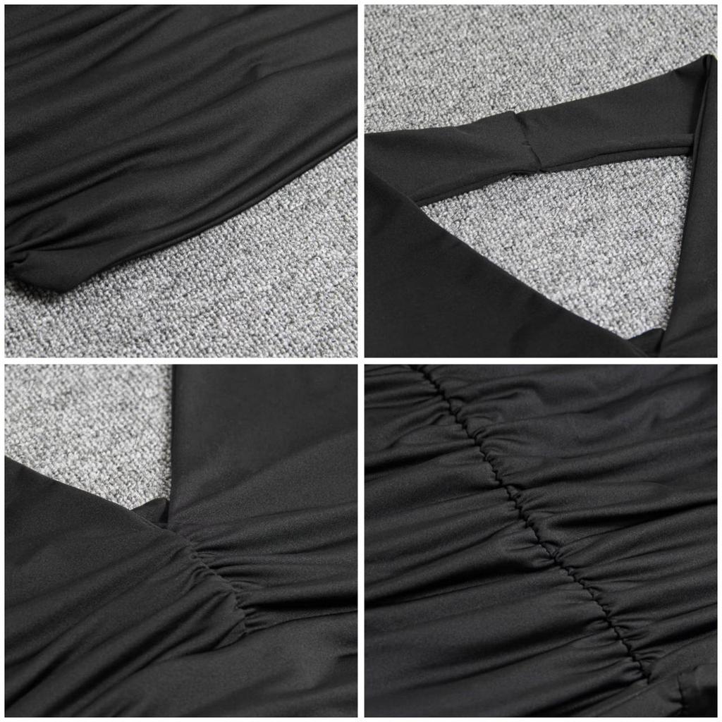 Sexy Dyp V Kveldsselskap Ermeløs Ryggløs Kjole Sommer Kort Halter Dame Tettsittende Klubb Minikjole Klubbantrekk Selskapsklær