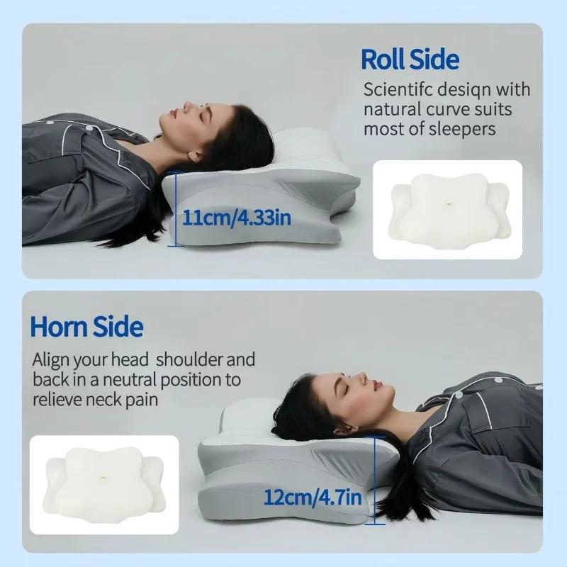 Ergonomic Butterfly Pillow, Slow Rebound Pillow Core, Improve Stiff Neck Pain