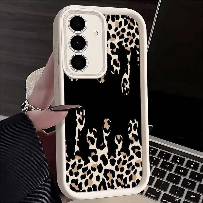 Phone Case for Samsung Galaxy A17 A16 A15 A14 A13 Leopard Print Trend Desgin A56 A36 A26 A55 A35 A25 A54 A34 A24 A53 A33 A23 A07