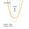 Uworld Gioielli Semplici Placcato Oro 18K Collana a Strati Catena Piatta Serpente Collana a Corda Serpente in Acciaio Inossidabile Regalo
