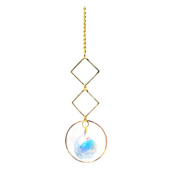 Pegador de Sol de Cristais Coloridos, Pegador de Sol Pendurado com Corrente, Ornamento de Sino de Vento com Bolas de Cristal para Janela Casa Jardim Dia de Natal Festa Casamento