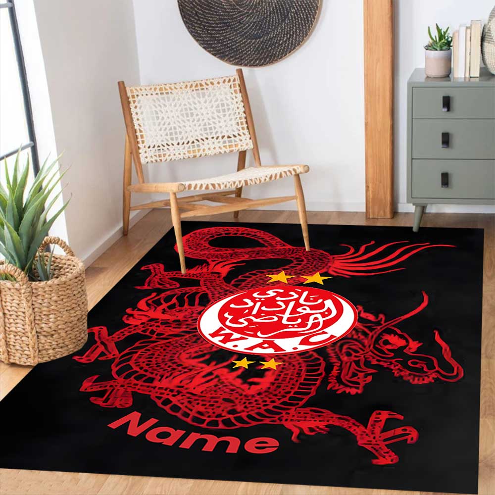 Wydad Athletic Club Customize your name rug, office chair cushion, home bedroom living room gift.
