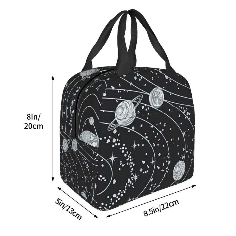 Planets Orbiting In Space Print Insulated Lunch Bag for Women Kids Leakproof Food Boxes Thermal Lunch Box Tote