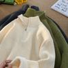 Half-zip Turtleneck Pullover Men's Autumn Lazy Style Top Versatile Couple Thickened Sweater