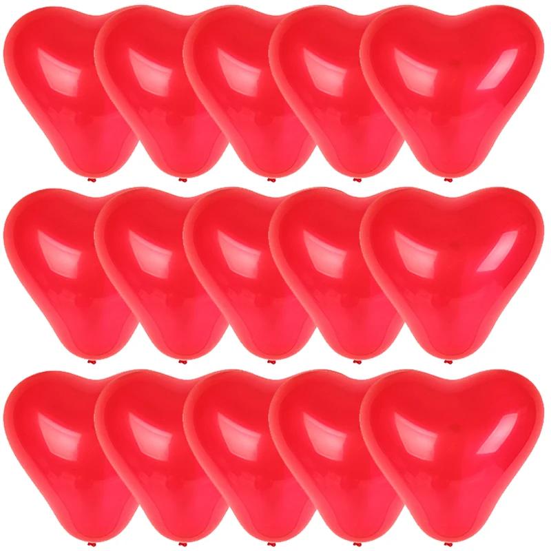 10 Inch Heart Shaped Balloon Valentine Day Latex Red Heart Love Inflatable Balloons for Wedding Party Anniversary Decor Supplies 10PCS