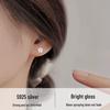 S925 Sterling Silver Small Flower Stud Earrings for Women - Elegant Forest Style, Perfect for Students and Everyday Wear.