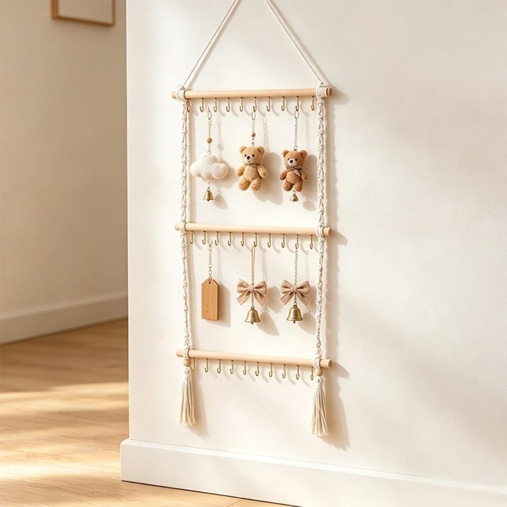 Space Saving Wall Hanging Hook Bohemian Style Wall Organizer Home Decor Wall Mounted Hook Storage