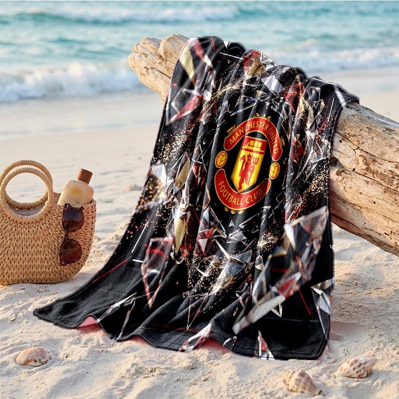 Manchester United Print Microfiber Beach Towel Quick Dry Absorbent Large Towel For Beach Swimming Travel
