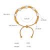 Adjustable Summer Beaded 18K Gold Plated Titanium Stainless Steel Waterproof Tarnish Free Jewelry Bracelets for Women Para Mujer