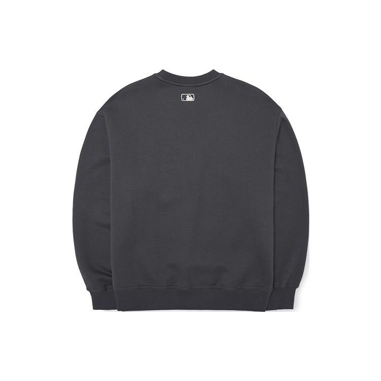 MLB New York Yankees FW22 Solid Color Pullover Crewneck Sweatshirt Men sweatshirt Dark-Gray 3AMTB0526-50CGS