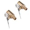 2PCS Tire Chuck with Clip Adapter Brass Locking Tire Inflator Hose Adapter Anti Leakage Tire Chuck