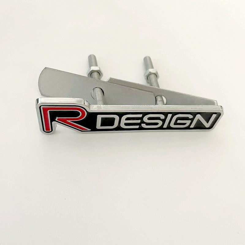 3D Metall RDesign R Design Frontgrill Auto Plakette Aufkleber Emblem Decal Dekoration Für VOLVO XC40 XC60 XC90 V90 S90 S60 V60 V40 C70