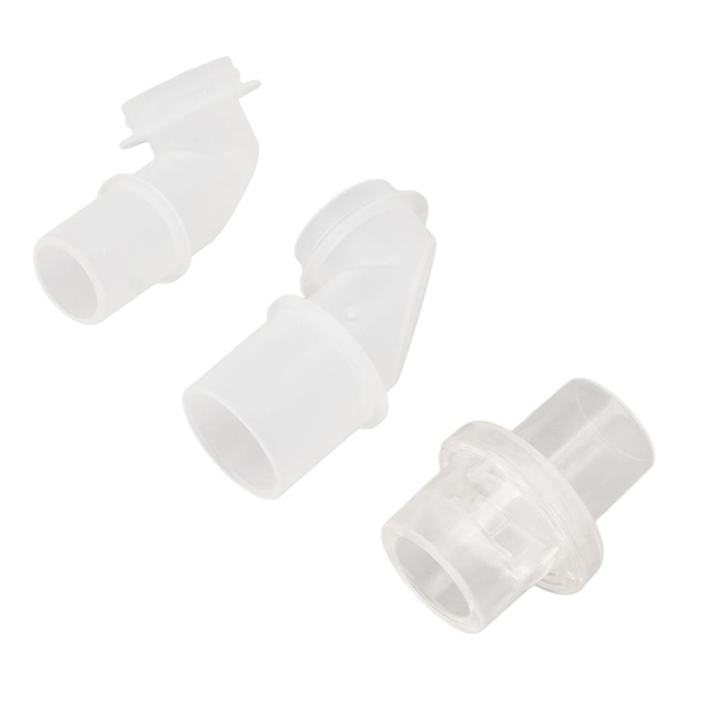 Elbow Straight Connector Set Replacement Accessory for Cardiopulmonary Resuscitation Facial Cover Device