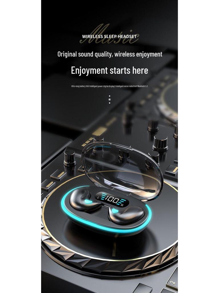 2025 Ultra-Thin Invisible Wireless Sleep Earphones: Comfortable, In-Ear, Long Battery Life, Low Latency, Perfect for Side Sleepers and Sports.