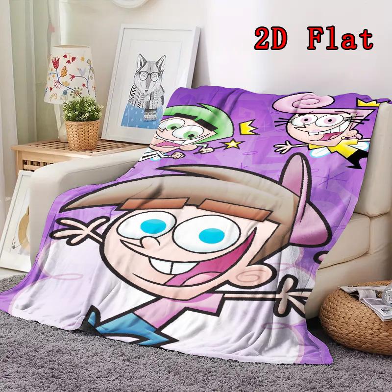 Exaggerated Cartoon Character 2D Flat Pattern Flannel Blanket High Quality All Seasons Warmth and Comfort Perfect for Christmas Gifts.