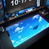 Flying Whale Mouse Pad RGB Gaming Mousepad Big LED Pad PC Desk Mat Luminous Mouse Pad Large Keyboard Mats Table Rug With Backlit