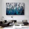 Moderne Abstrakte Blaue Leinwand Malerei Farbe Wand Bilder Für Wohnzimmer Nordic Wand Kunst Modulare Dekorative Bilder Wohnkultur