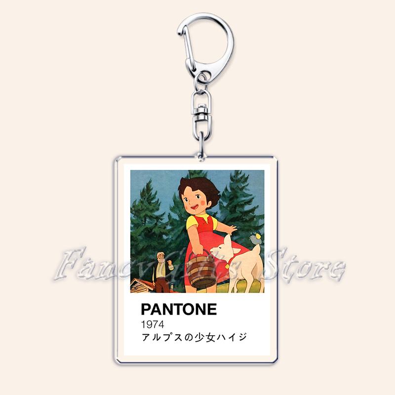 

Switzerland Vintage Cartoon Keychains for Women Accessories Bag Retro Girls Keyrings Key Chain Ring Jewelry Friends Fans Gifts