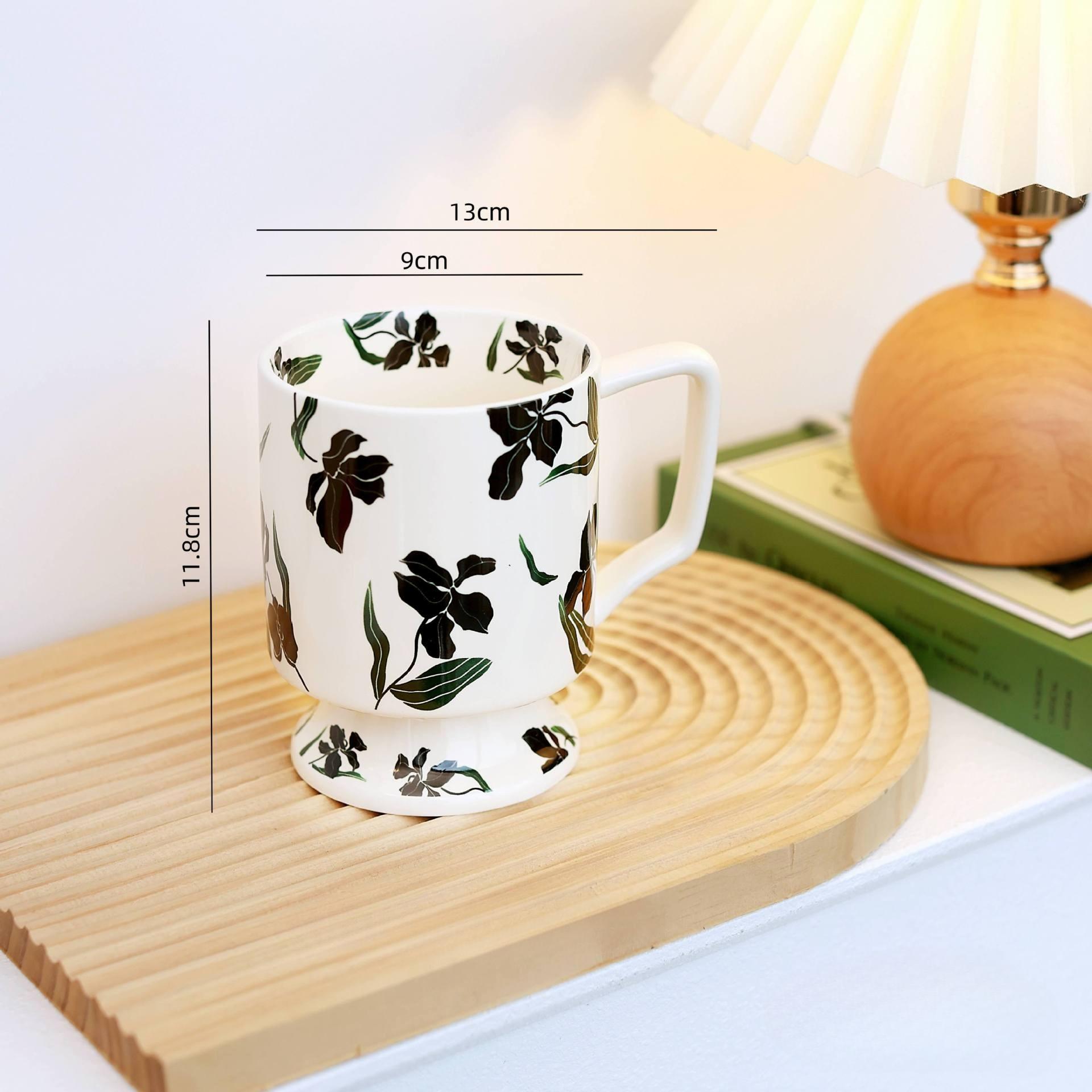 Ретро ирисовый бокал керамическая кофейная чашка послеобеденная чайная чашка сувенир практичная антикварная чашка 400ml