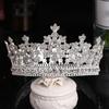Sparkling Baroque Queen Tiaras Elegant Wedding Head Wear Exquisite Rhinestone Diadem  Hair