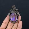 Double Tree of Life Purple Turquoise Pendant, 999 Copper Wire Wrapped Jewelry, Gemstone Jewelry Pendant, Handmade Wedding Gift Jewelry