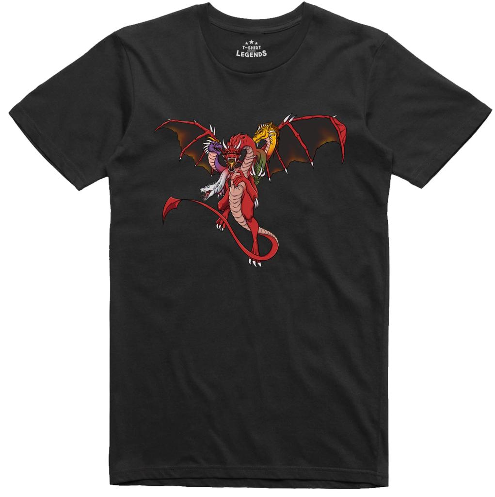 Tiamat Dragon T Shirt Mens Monster Role Playing Retro Regular Fit Tee
